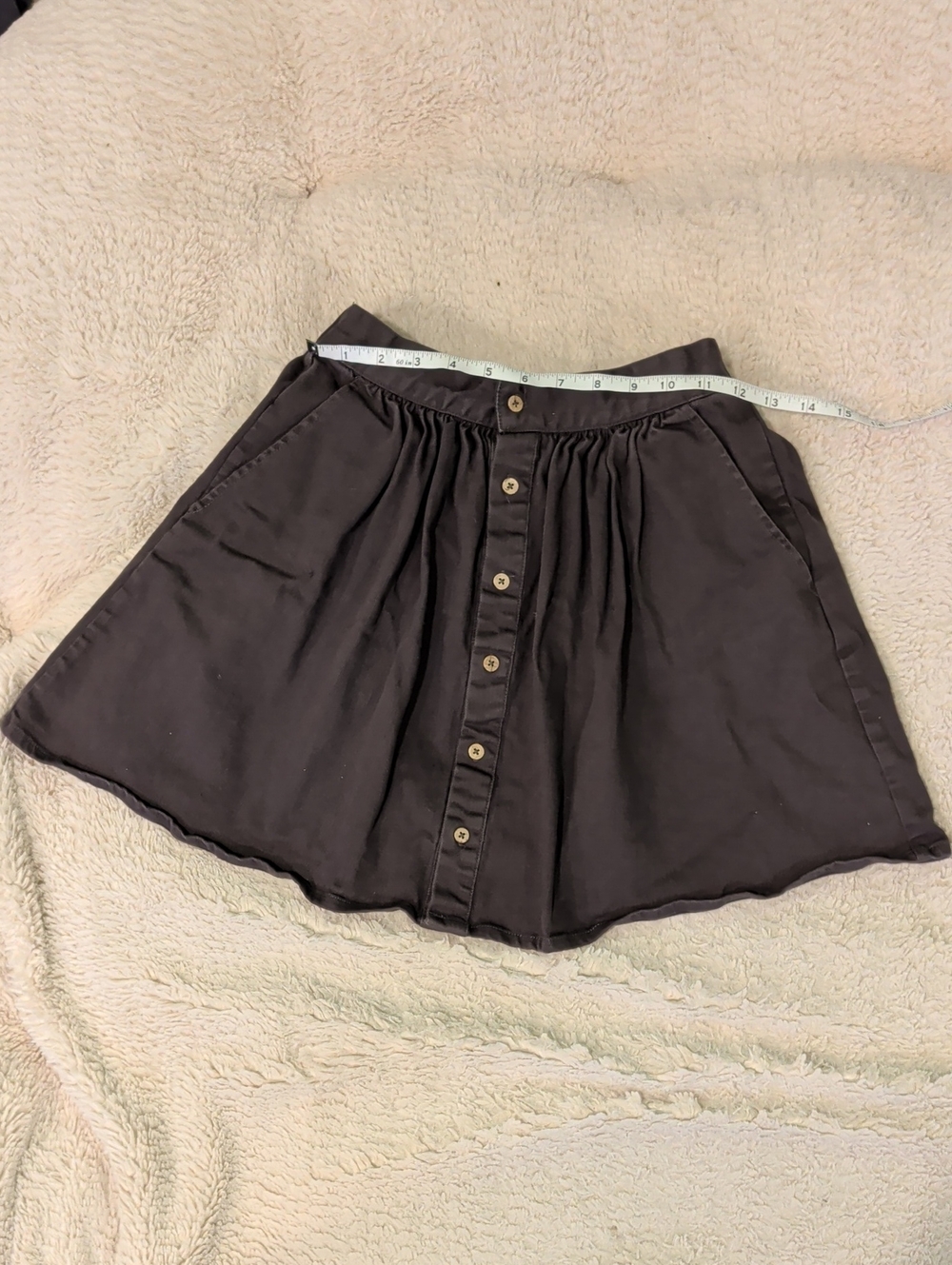 Rylee + Cru Black Button-Front Circle Skirt